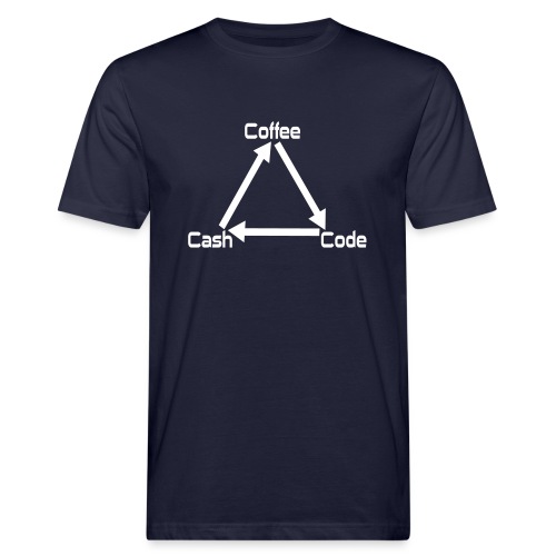 Coffee Code Cash Softwareentwickler Programmierer - Männer Bio-T-Shirt