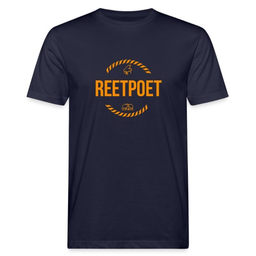 Reetpoet | Logo Orange - Männer Bio-T-Shirt