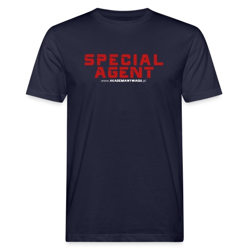 Emblemat Special Agent marki Akademia Wywiadu™ - Ekologiczna koszulka męska