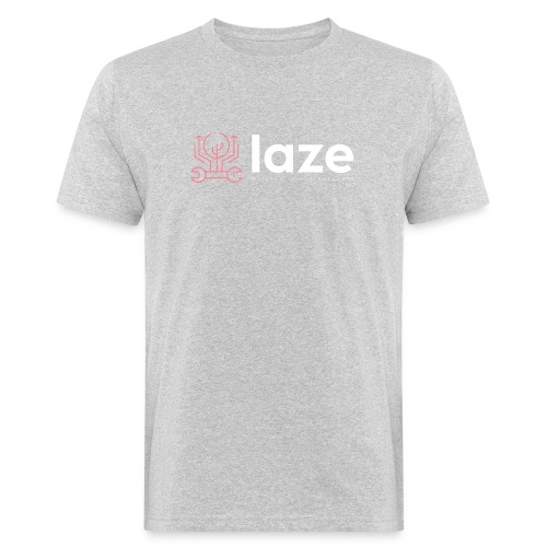 laze colored logo + inscription - Männer Bio-T-Shirt