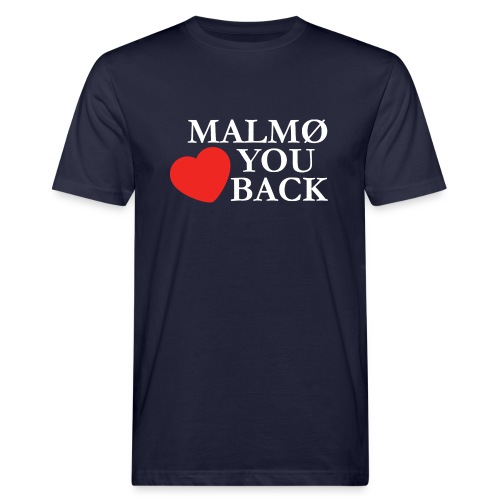 malmo heart you back garamond white - Ekologisk T-shirt herr