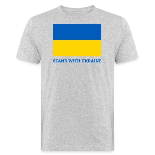 Stand with Ukraine Flagge Support & Solidarität - Männer Bio-T-Shirt