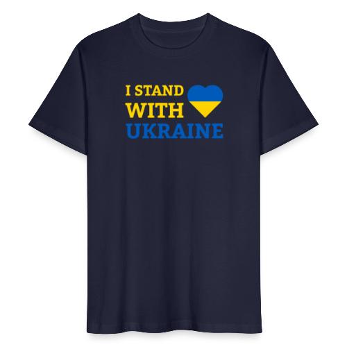 I stand with Ukraine Herz Solidarität & Support - Männer Bio-T-Shirt