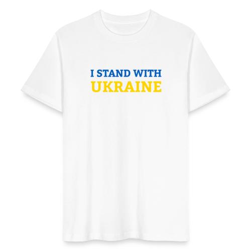 I stand with Ukraine Support & Solidarität - Männer Bio-T-Shirt