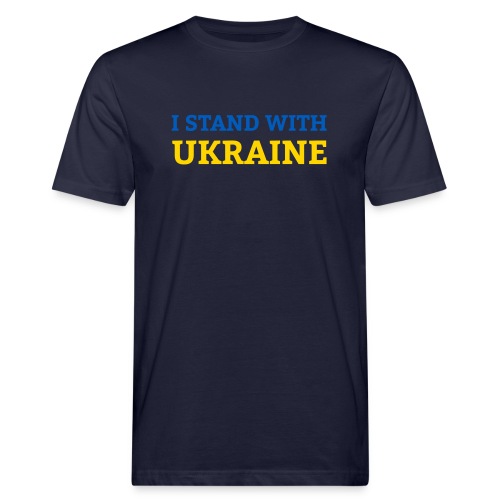 I stand with Ukraine Support & Solidarität - Männer Bio-T-Shirt