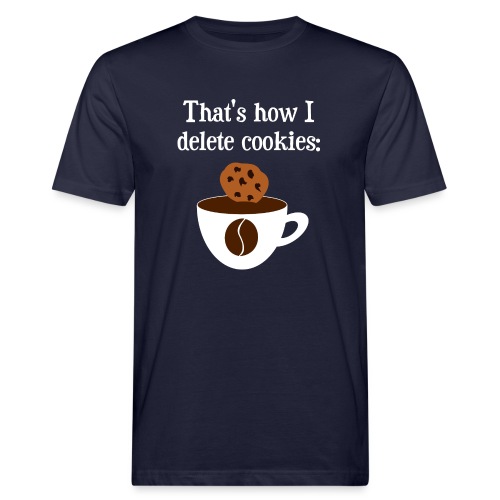 Cookies Kaffee Nerd Geek - Männer Bio-T-Shirt