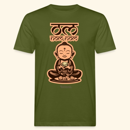 Om Nom Nom Buddha mit Keks - Männer Bio-T-Shirt