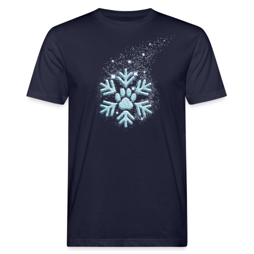 Vorschau: dog paw snowflake - Männer Bio-T-Shirt