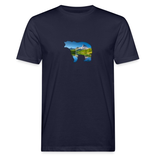Orso Grizzly al naturale - T-shirt ecologica da uomo