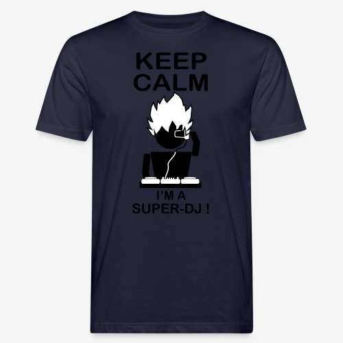 KEEP CALM SUPER DJ B&W - T-shirt bio Homme