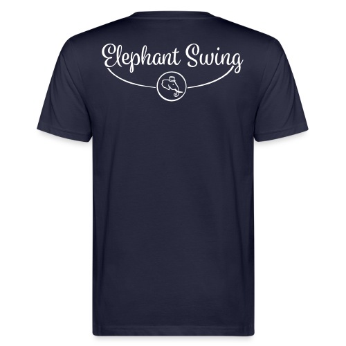 Elephant Swing Logo weiß - Männer Bio-T-Shirt