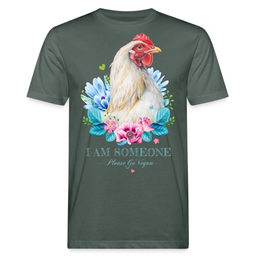 Hen with flowers - Men's Organic T-Shirt