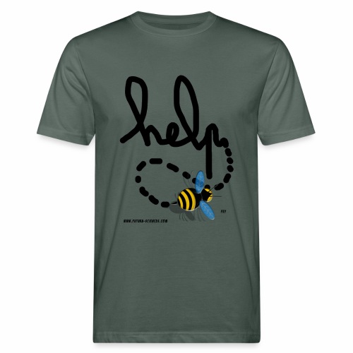 Help abeille texte noir - T-shirt bio Homme