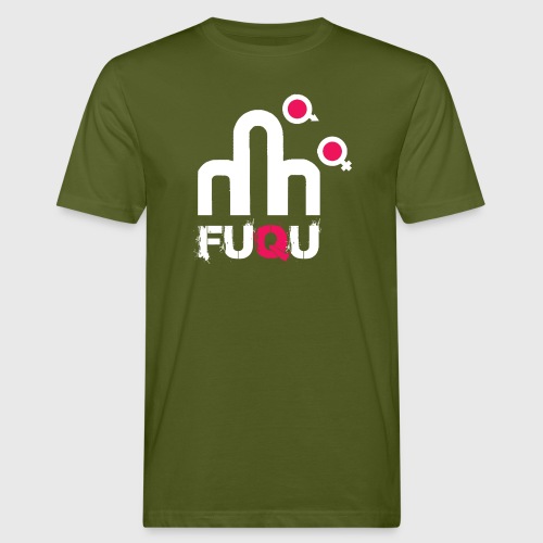 T-shirt FUQU logo colore bianco - T-shirt ecologica da uomo
