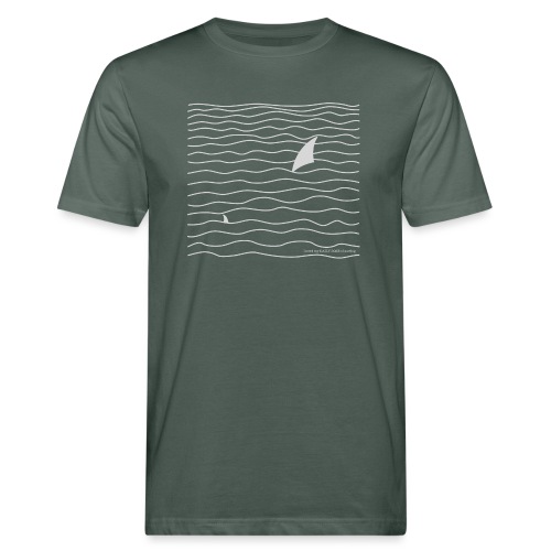 Windsurfer & Shark (white) - Männer Bio-T-Shirt