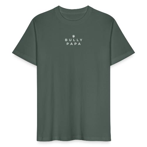 Stolzer Bullypapa minimalistisch - Männer Bio-T-Shirt