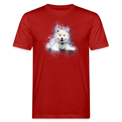 Husky sibérien Blanc chiot mignon -by- Wyll-Fryd - T-shirt bio Homme