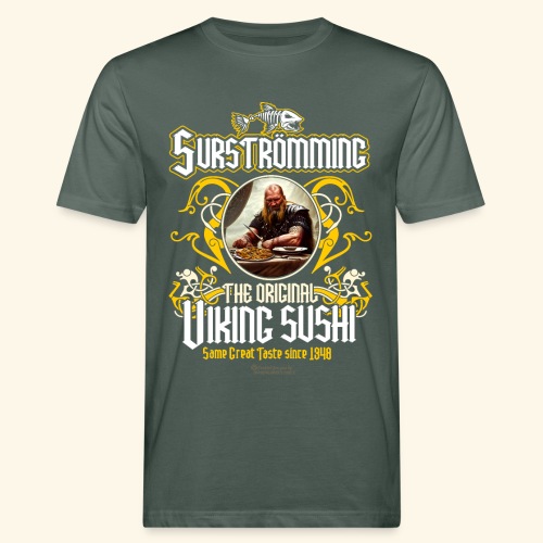 Surströmming T-Shirt Design Wikinger Sushi - Männer Bio-T-Shirt