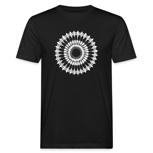 White Sunflower Mandala - Men's Organic T-Shirt