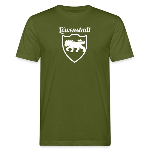 Löwenstadt Design 2 weiss - Männer Bio-T-Shirt
