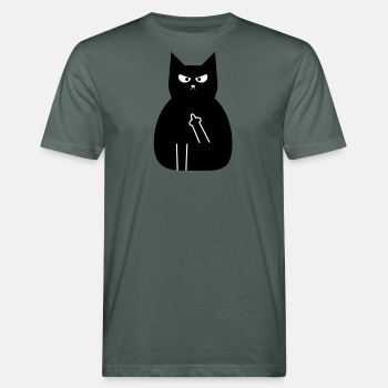 Sint svart katt - Økologisk T-skjorte for menn