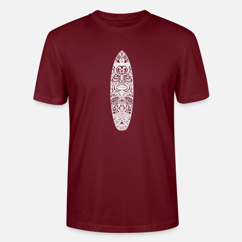 Maori Surf (version blanche) - T-shirt bio CRAFTER Stanley Stella Unisexe - bordeaux