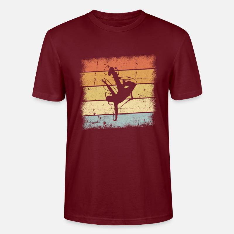Breakdancer Retro Design - Stanley/Stella Unisex Bio-T-Shirt CRAFTER - Burgunderrot
