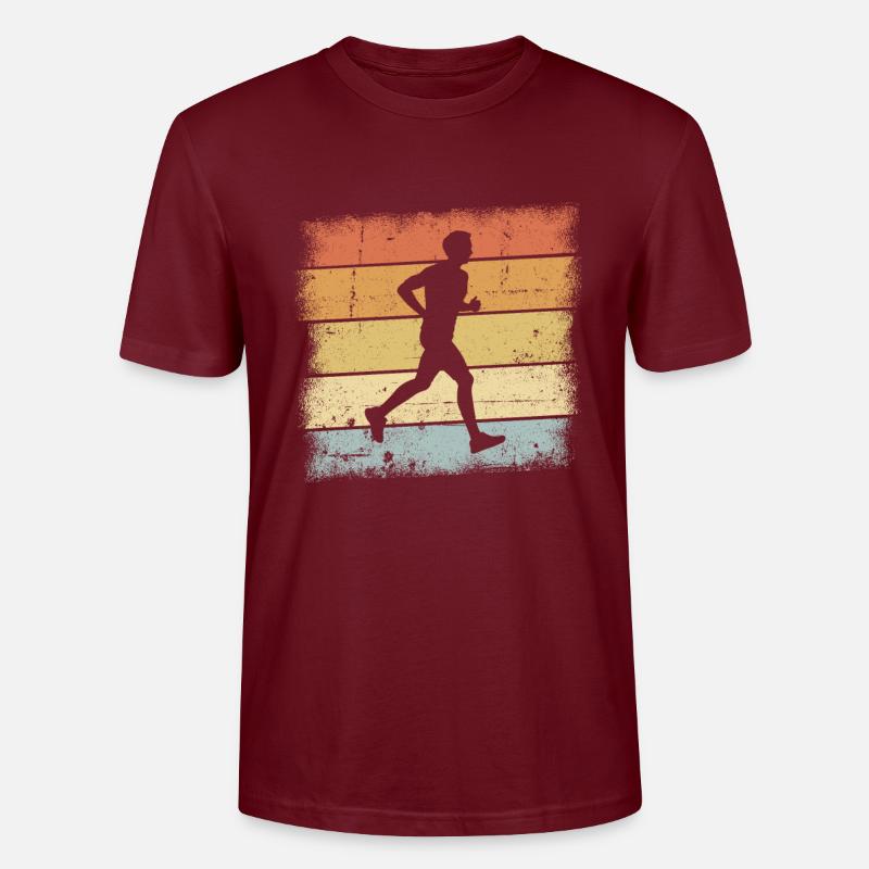 Joggen Sunset - Stanley/Stella Unisex Bio-T-Shirt CRAFTER - Burgunderrot