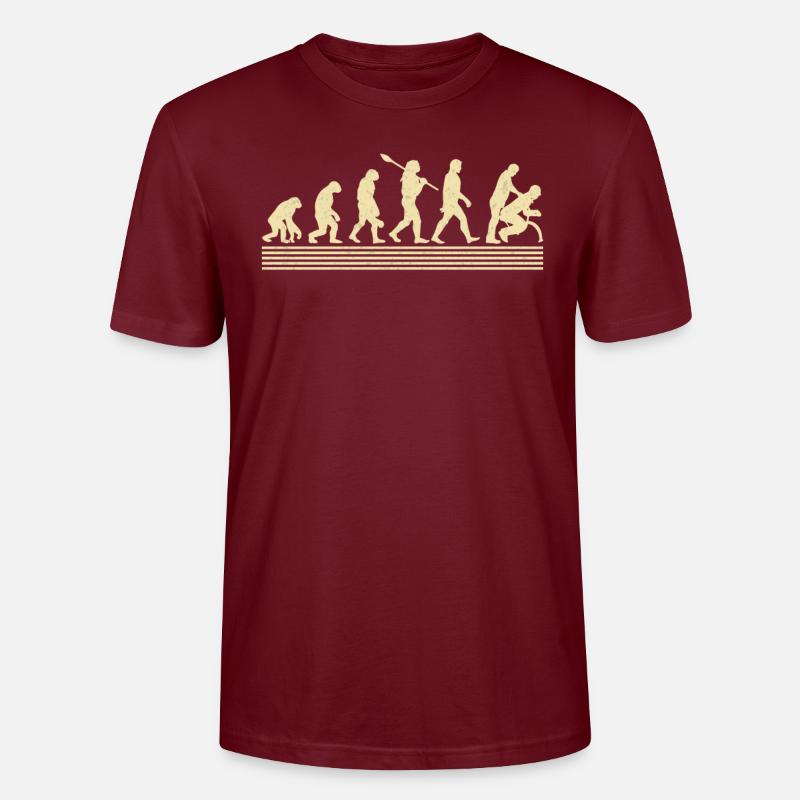 Physiotherapist Assistant Evolution - Stanley/Stella CRAFTER Unisex Organic T-Shirt - burgundy