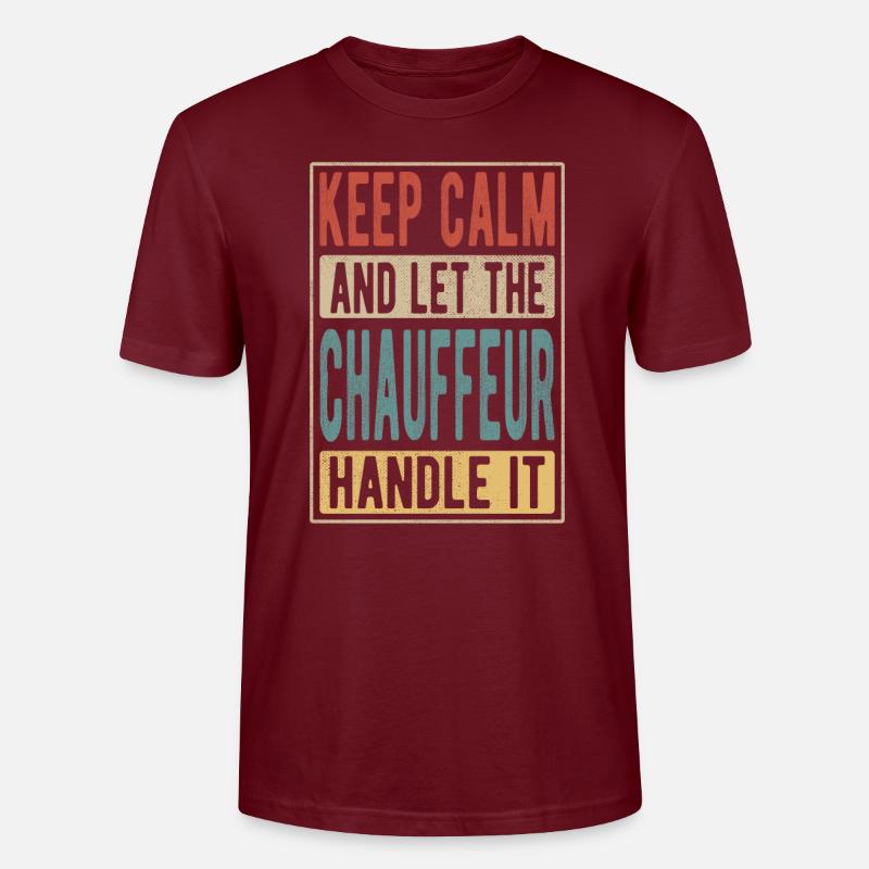 Chauffeur Retro Geschenk - Stanley/Stella Unisex Bio-T-Shirt CRAFTER - Burgunderrot