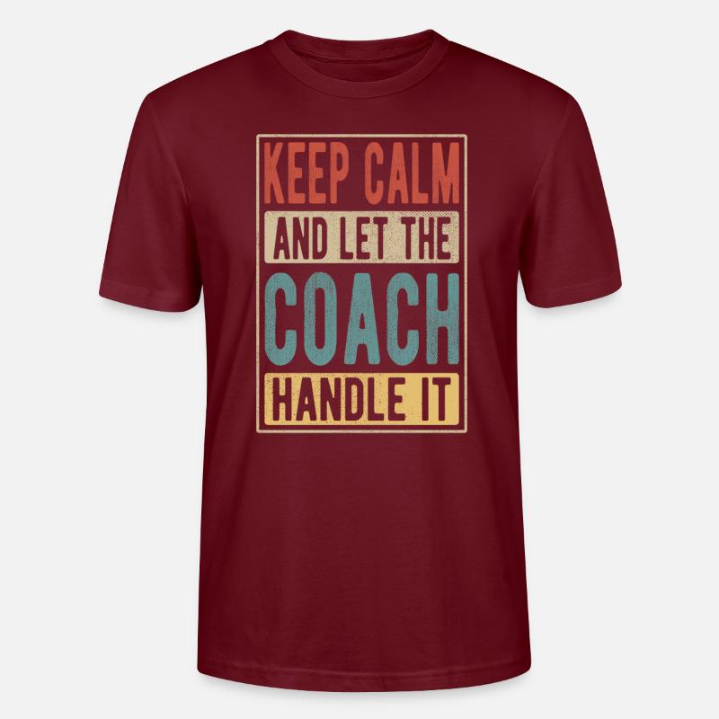 Coach Retro Geschenk - Stanley/Stella Unisex Bio-T-Shirt CRAFTER - Burgunderrot