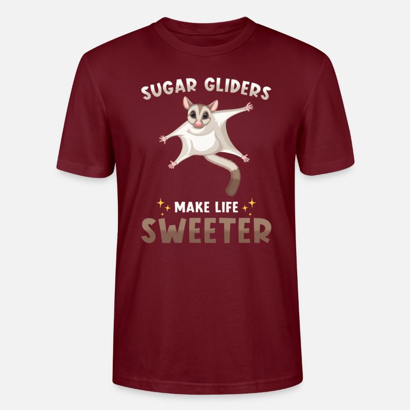 Sugar Glider Spruch - Stanley/Stella Unisex Bio-T-Shirt CRAFTER - Burgunderrot