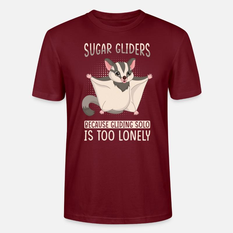 Sugar Glider Spruch - Stanley/Stella Unisex Bio-T-Shirt CRAFTER - Burgunderrot