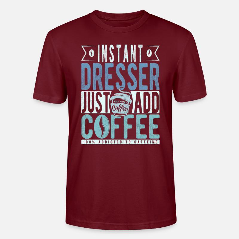 Instant-Kommode einfach Kaffee hinzufügen - Stanley/Stella Unisex Bio-T-Shirt CRAFTER - Burgunderrot