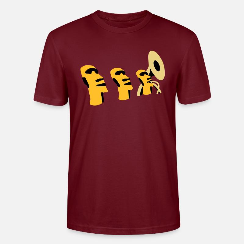 sousaphone rapa nui - Stanley/Stella Unisex Bio-T-Shirt CRAFTER - Burgunderrot