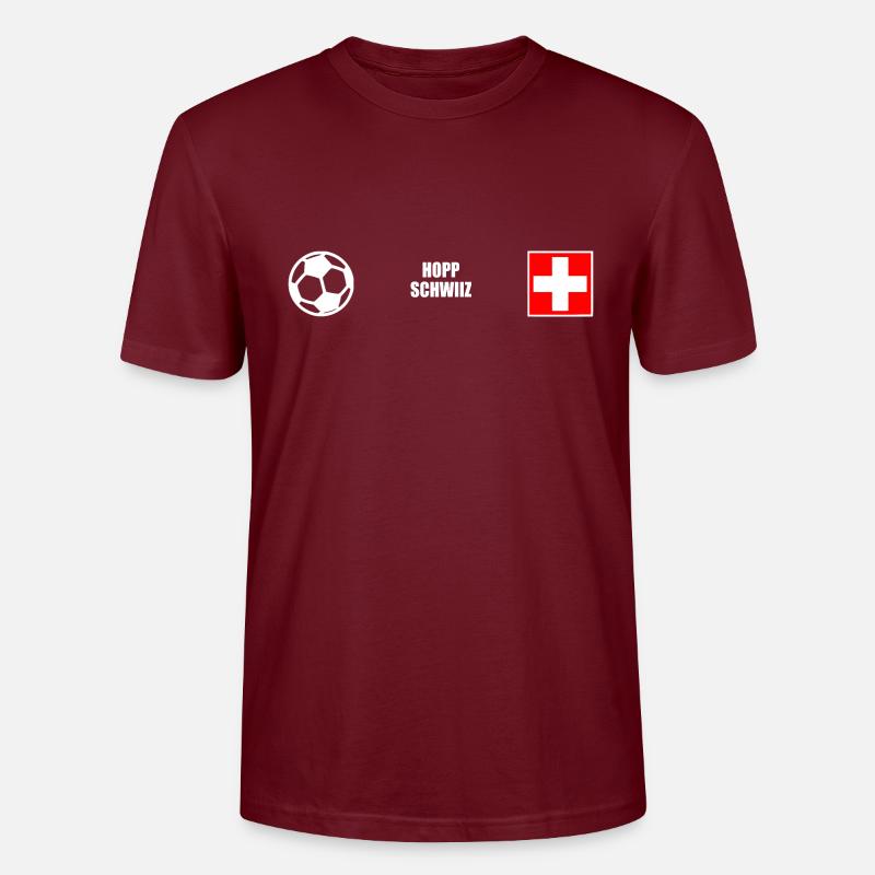 Schweiz - Stanley/Stella Unisex Bio-T-Shirt CRAFTER - Burgunderrot