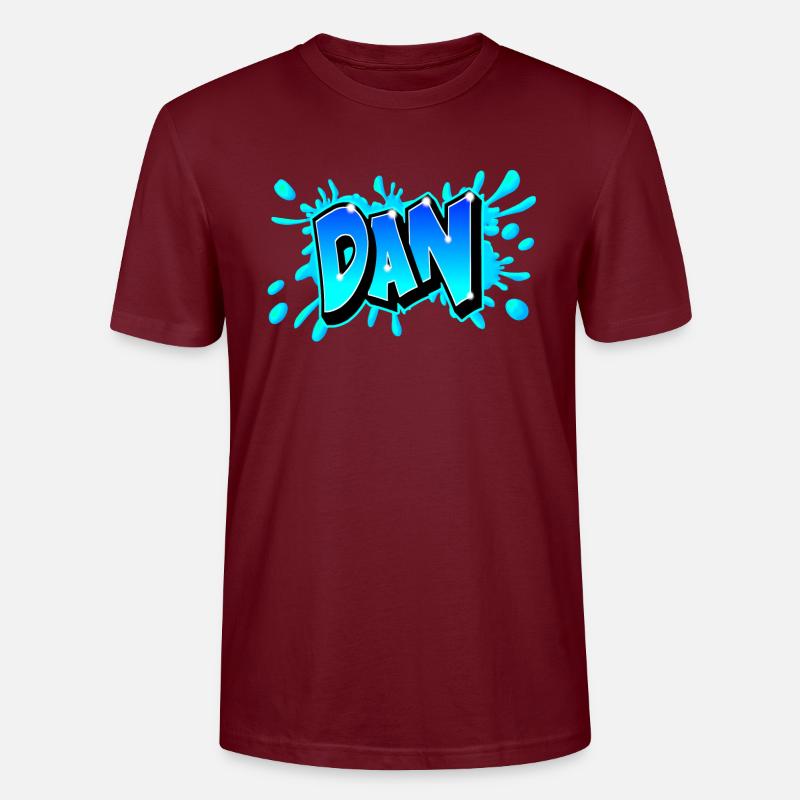 Graffiti "DAN" imprimabe sur tout support ! - T-shirt bio CRAFTER Stanley Stella Unisexe - bordeaux