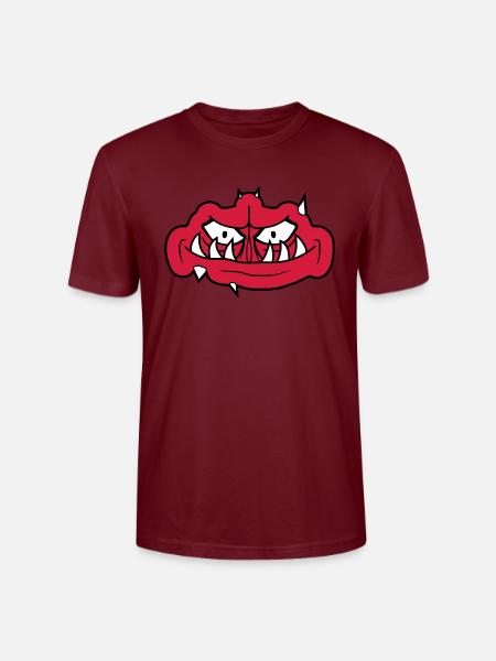 troll face creepy - Stanley/Stella CRAFTER Unisex Organic T-Shirt - burgundy