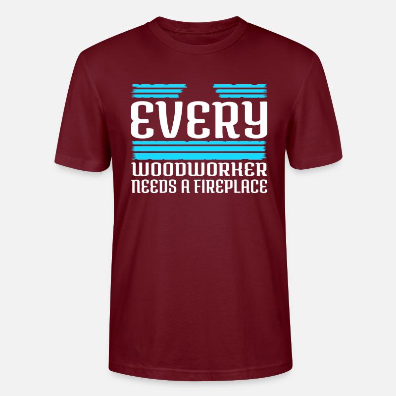 statement lets play carpenter tshirts - Stanley/Stella Unisex Bio-T-Shirt CRAFTER - Burgunderrot