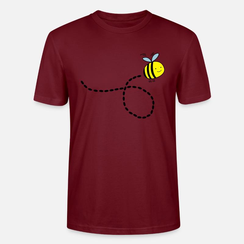 flying_bee_02 - Stanley/Stella Unisex Bio-T-Shirt CRAFTER - Burgunderrot