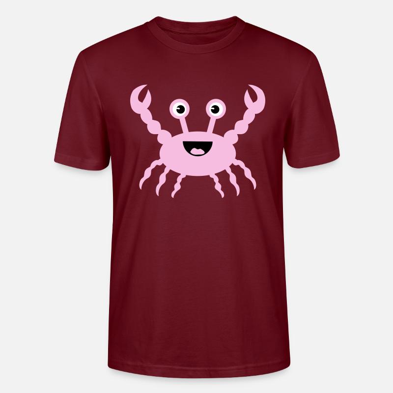 Crab - Stanley/Stella CRAFTER Unisex Organic T-Shirt - burgundy