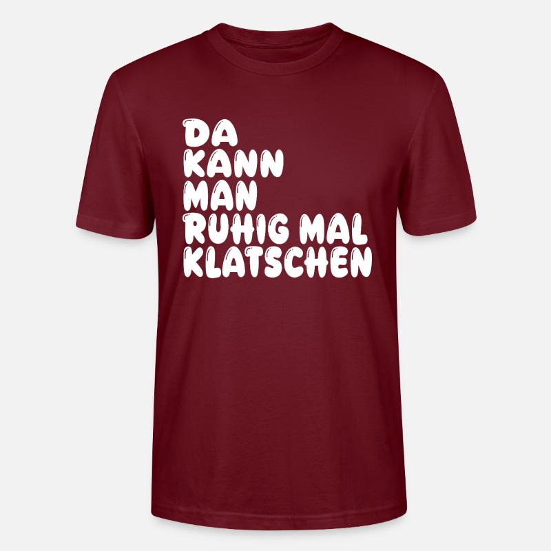 Klatschen - Stanley/Stella Unisex Bio-T-Shirt CRAFTER - Burgunderrot
