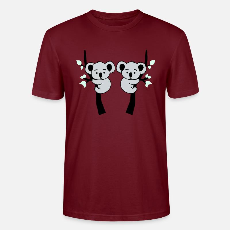 Koala Bear Bande dessinée 2 - T-shirt bio CRAFTER Stanley Stella Unisexe - bordeaux