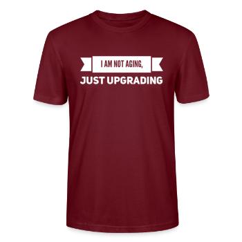 50th Birthday Funny Sayings - Stanley/Stella CRAFTER Unisex Organic T-Shirt - burgundy - Front - Alina (178cm) & Michal (187cm)