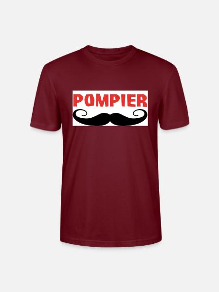 POMPIER - T-shirt bio CRAFTER Stanley Stella Unisexe - bordeaux