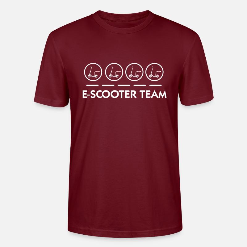 E-Scooter E-Roller Scooter - Stanley/Stella Unisex Bio-T-Shirt CRAFTER - Burgunderrot