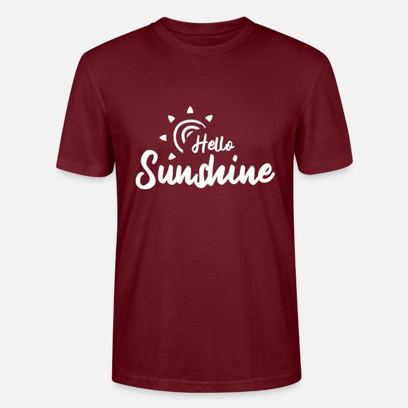 Hello Sunshine - Stanley/Stella Unisex Bio-T-Shirt CRAFTER - Burgunderrot