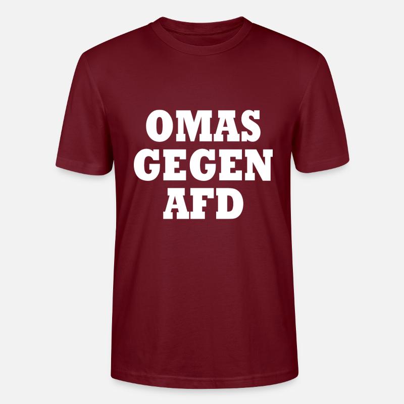 Omas gegen afd - Stanley/Stella Unisex Bio-T-Shirt CRAFTER - Burgunderrot