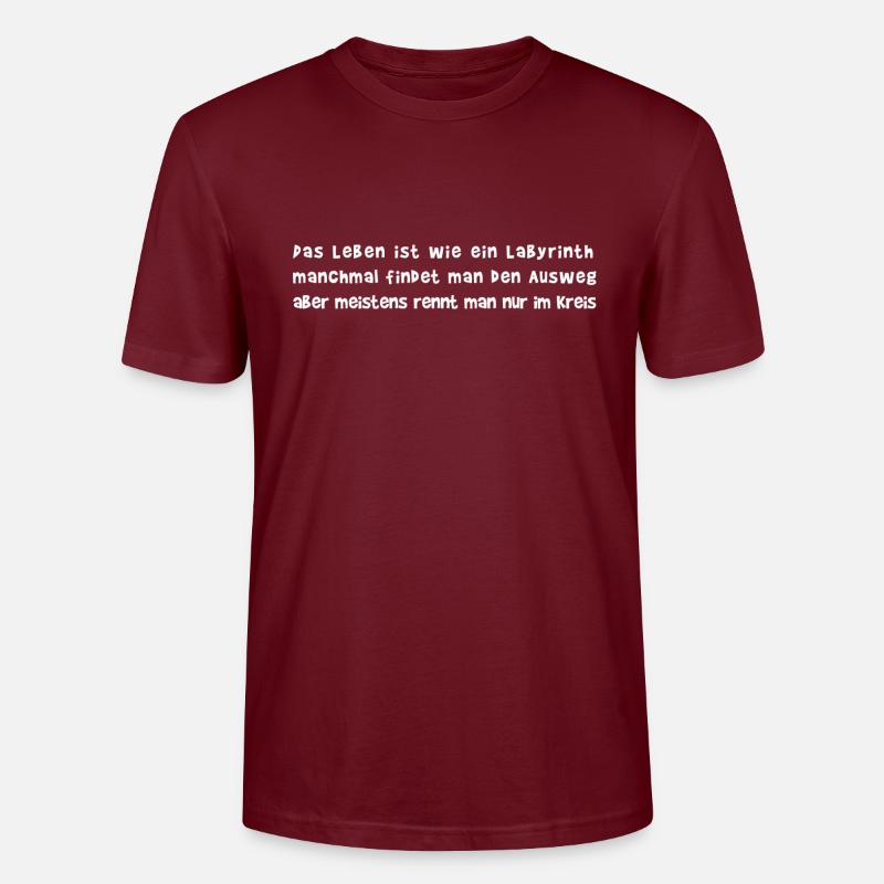 Das Leben ist ein Labyrinth - Stanley/Stella Unisex Bio-T-Shirt CRAFTER - Burgunderrot