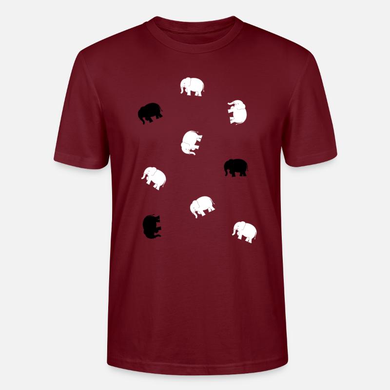 Petits éléphants - T-shirt bio CRAFTER Stanley Stella Unisexe - bordeaux